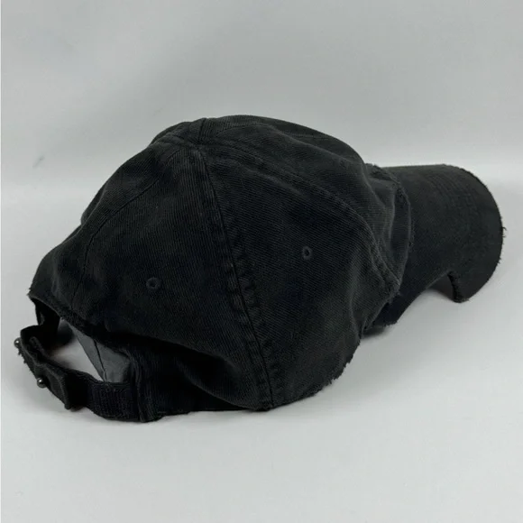 Balenciaga SS23 Black Piercing Distressed Cap - Picture 3 of 10